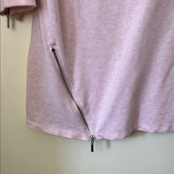 Pink H by Halston Women's Tunic Top with Zipper Details - Picture 3 of 5